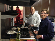 Alan and Moria preparing Pickle Frie 