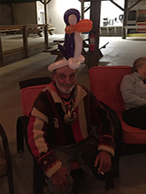 Tim with a balloon hat 