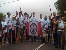 Councelor Walter Stack sends us off from Robert Simpson Beach in Arnprior 